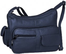 Thumbnail of Leather Shoulder Bag,Purse,Handbag 3001 Navy Blue