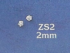 Thumbnail of Sterling Silver & 2mm CZ round stud earrings