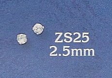 Thumbnail of Sterling Silver & 2.5mm CZ round stud earrings