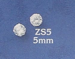 Thumbnail of Sterling Silver & 5mm CZ round stud earrings