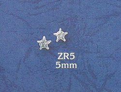 Thumbnail of Sterling Silver & 5mm CZ star stud earrings
