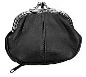 Thumbnail of Small Black Double Snap Change - Coin Purse