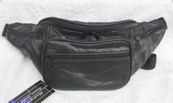 Thumbnail of Genuine Lambskin Leather Fanny Pack - #3079 BLACK