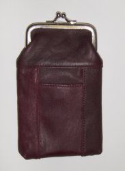 Thumbnail of Genuine Leather Soft Cigarette Case - DARK BURGUNDY
