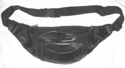 Thumbnail of Genuine Leather Black Fanny Pack #48
