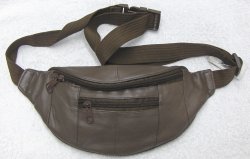 Thumbnail of Genuine Leather Petite Fanny Pack #07-Brown