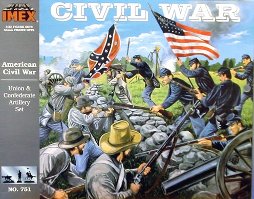 American Civil War Confederate 6 LB Pound Cannon+Figure Set Imex 1:32 USA Union