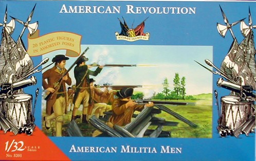 Imex 1/32 American Revolution American Militia Plastic Figures Set No. 3201