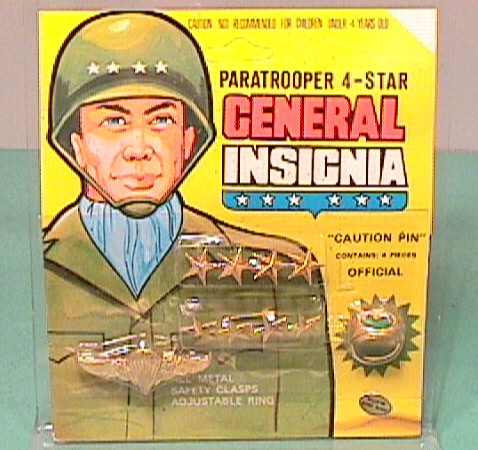 Vintage Plastic Toy Soldiers PARATROOPER 4-Star Insignia Set MOC