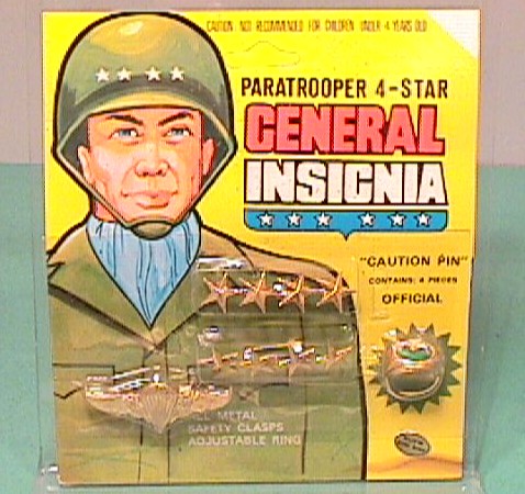 Vintage Plastic Toy Soldiers PARATROOPER 4-Star Insignia Set MOC