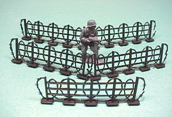 5 Pc Black Plastic Barbed Wire Fences Set