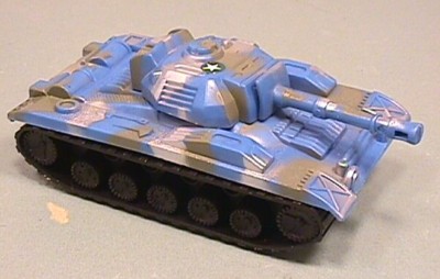 Blue Camo Hard Plastic Army Tank