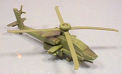 Hard Plastic Apache Style Attack Helicopter