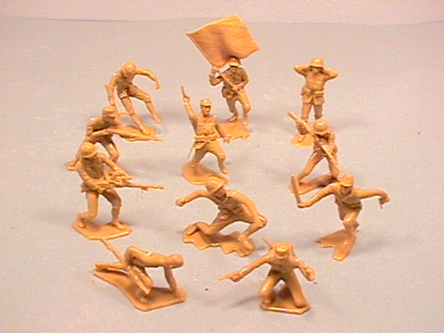 Marx Plastic Recast World War II Set of 20 Japanese Soldiers