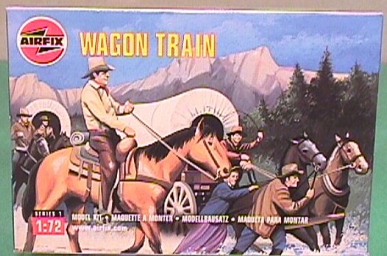 Airfix 1/72nd Scale Western Wagon Train Plastic Figures Set