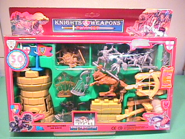 Boxed Medieval Plastic Knights & Weapons Playset