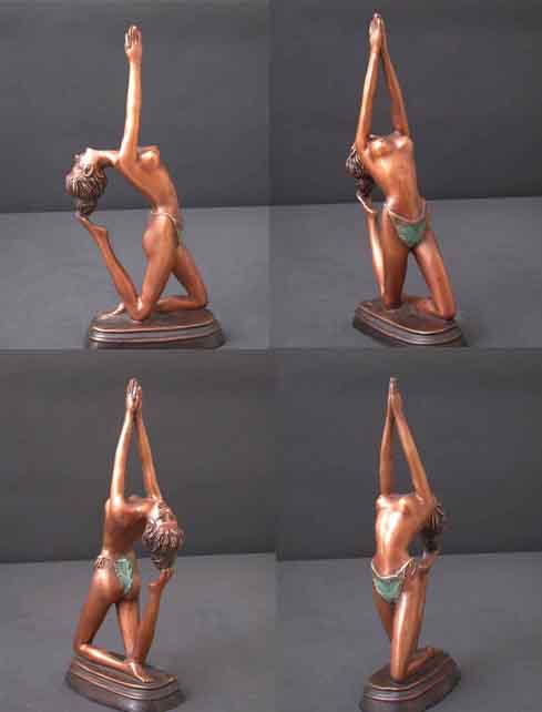 Bronze Female Sculpture Celebrate Life Signed Original