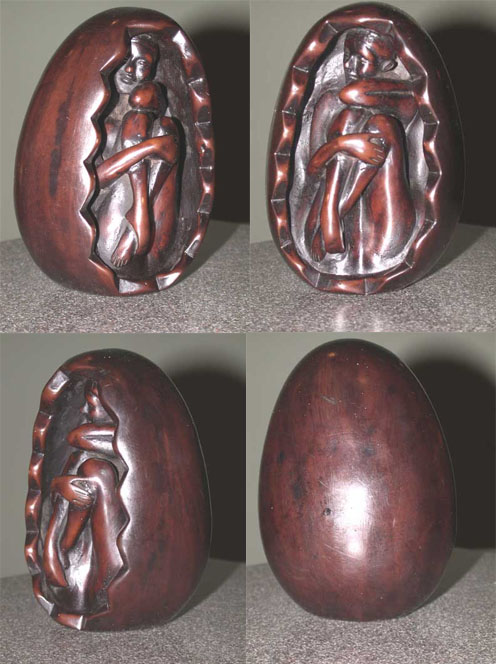 Egg Female Inside Egg Sculpture Resin