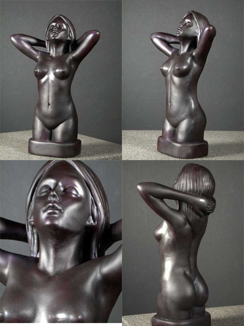 Sultry Maiden Female Sculpture Resin