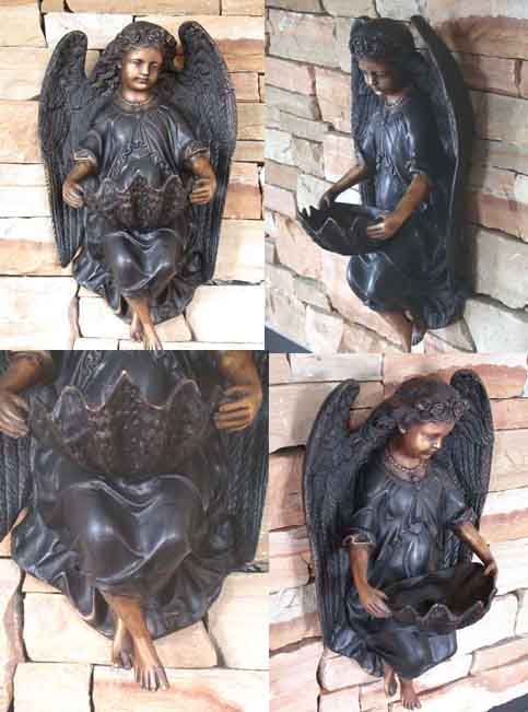 Image 0 of Angel Fountain Bronze Wall Sconce Sculpture