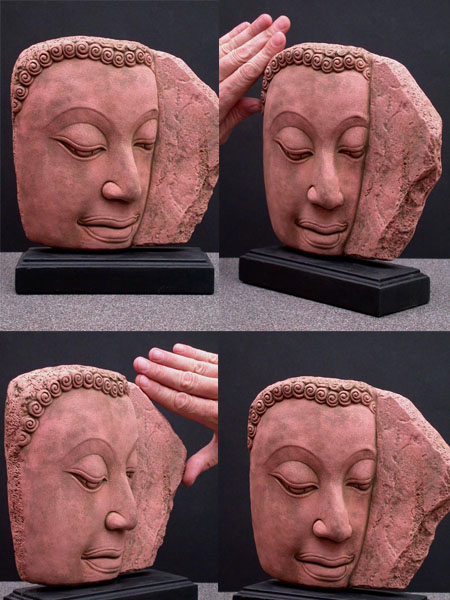 Large Buddha Dramatic Reproduction in Sandstone