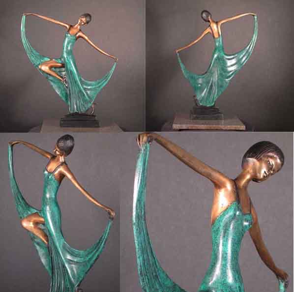 Tango Dancer Female Bronze Sculpture