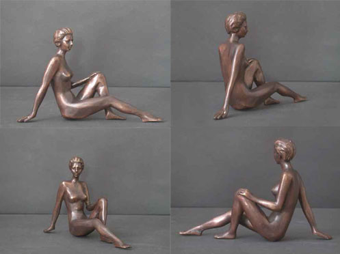 Bronze Female Sculpture Figure Study 5 of 5