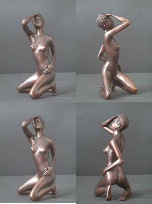 Bronze Female Sculpture Figure Study 3 of 5