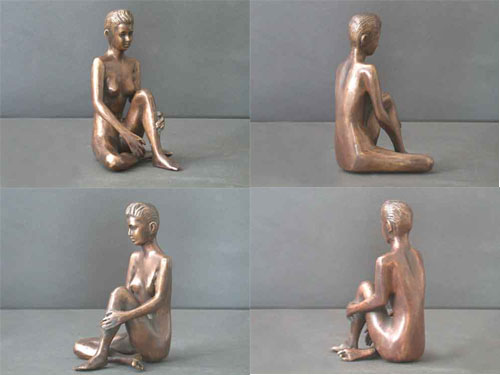 Bronze Female Sculpture Figure Study 2 of 5