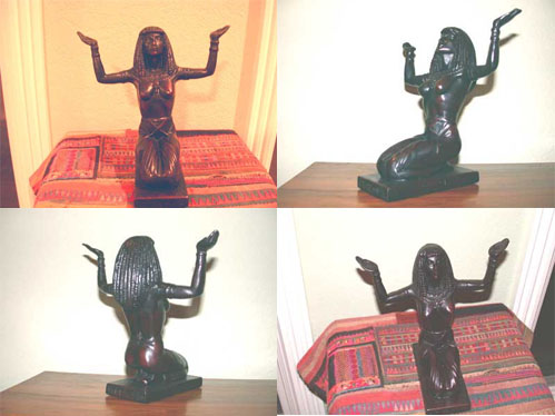 Image 0 of Egyptian Female Art Deco Sculpture Resin