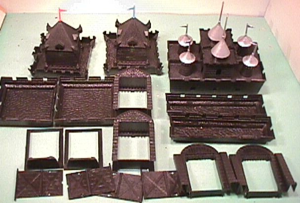 Marx Re-Issue Castle Black Plastic Keeps, Gates, Towers, And More!