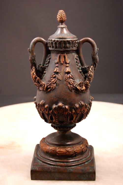 Bronze Vase w/ Pineapple Lid & Bird Alexander Movie Prop