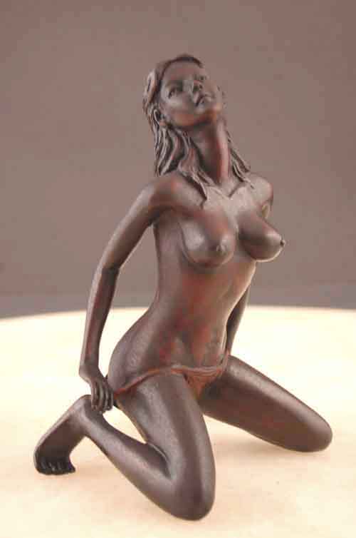  Lady Red Panties Sculpture Art Resin