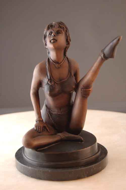 Bronze Ballet Dancer w/ Marble Base