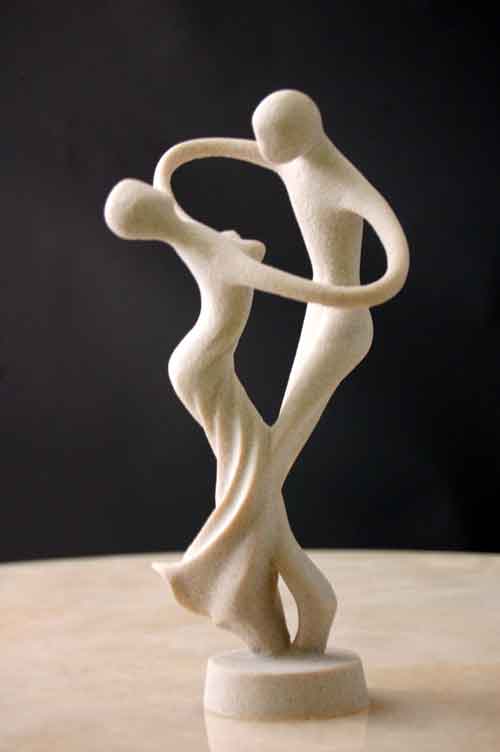 Tango Dancing Sculpture Sparkling Silica Resin Art #1