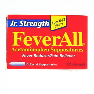 Image 0 of Feverall Junior Strength 325 mg Suppositories 6