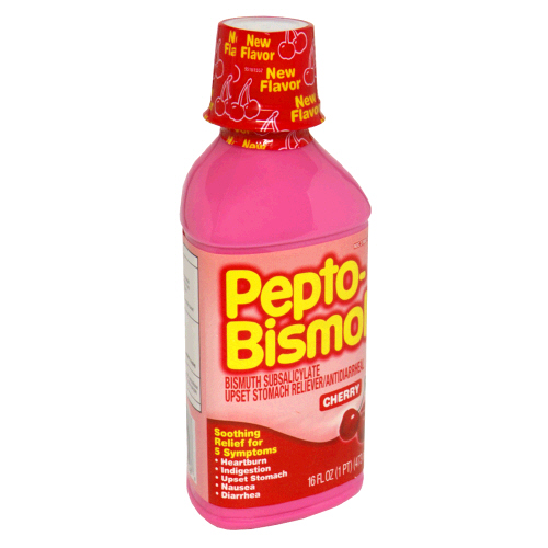 Image 0 of Pepto-Bismol Upset Stomach Reliever Cherry Liquid 16 Oz.