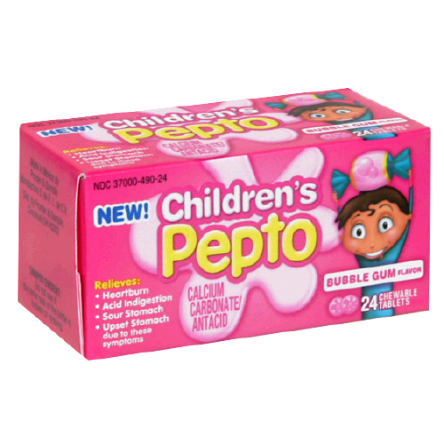 Image 0 of Pepto-Bismol Chldrens Chewable Bubblgum Flavor Tablets 24 Ct.