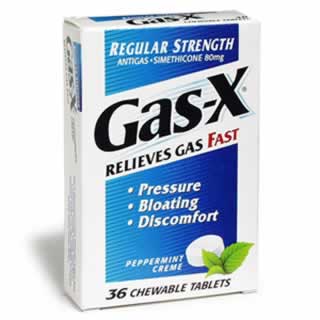 Gas-X Regular Strength Peppermint Creme Chewable Tablets 36