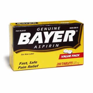 Bayer Genuine 325 mg Aspirin Tablets 200