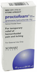 Procto Foam (Proctofoam) Hemorrhoidal Foam - 0.53 oz.15 Gm