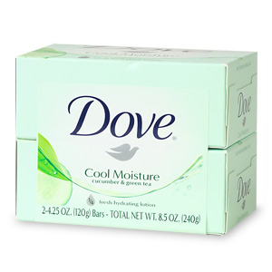 Dove Go Fresh Cool Moisture Bar 2 x 4.25 Oz.