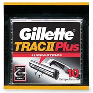 Image 0 of Gillette Trac II Plus Shaving Blades 10 Ct