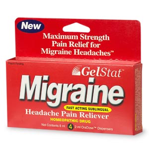 Image 0 of Gelstat Migraine Sublingual Pain Relief Oradose Dispensers 4X2 ml