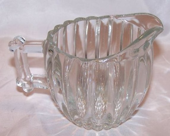 Image 2 of Flower Shaped Glass Pitcher, Creamer 
