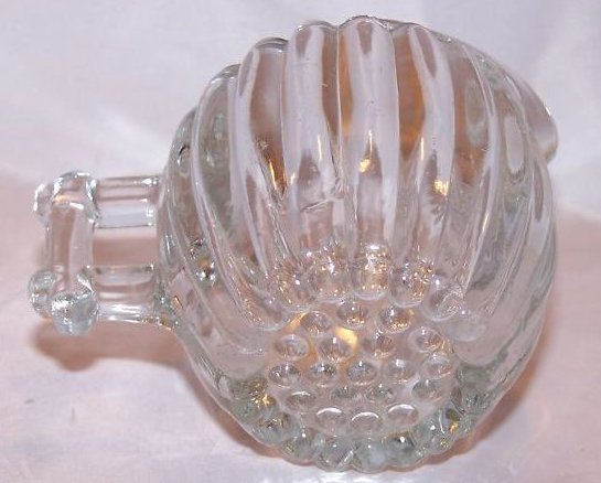 Image 3 of Flower Shaped Glass Pitcher, Creamer 