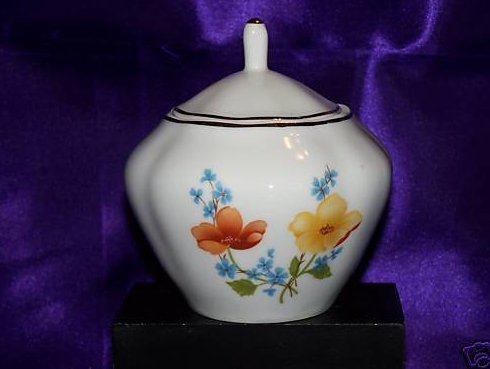 Forget Me Nots, Poppy Flower Sugar Bowl, Trinket Box Romania