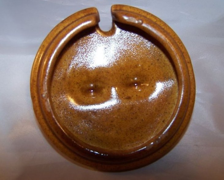 Image 5 of Brown Drip Blue Interior Creamer Sugar Bowl Israel