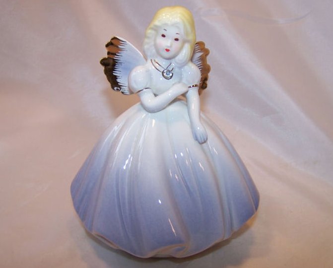 Image 0 of    Josef Originals Angel in Periwinkle Dress, Rhinestone