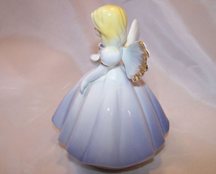 Image 1 of    Josef Originals Angel in Periwinkle Dress, Rhinestone